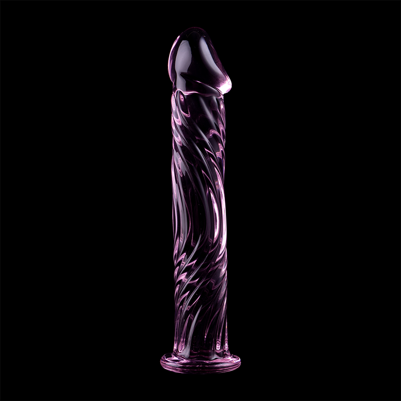 NEBULA SERIES BY IBIZA - MODEL 12 DILDO BOROSILICATE GLASS PINK 17 CM -O- 3.5 CM - NOCTURNA DESIRES