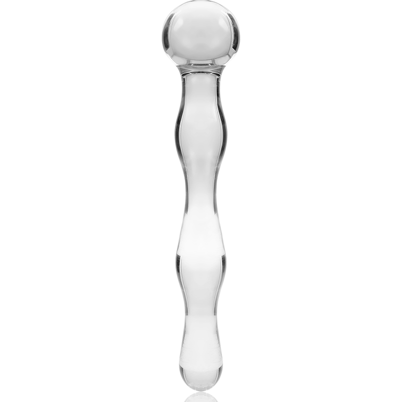 NEBULA SERIES BY IBIZA - MODEL 13 DILDO BOROSILICATE GLASS CLEAR 18 CM -O- 3.5 CM - NOCTURNA DESIRES