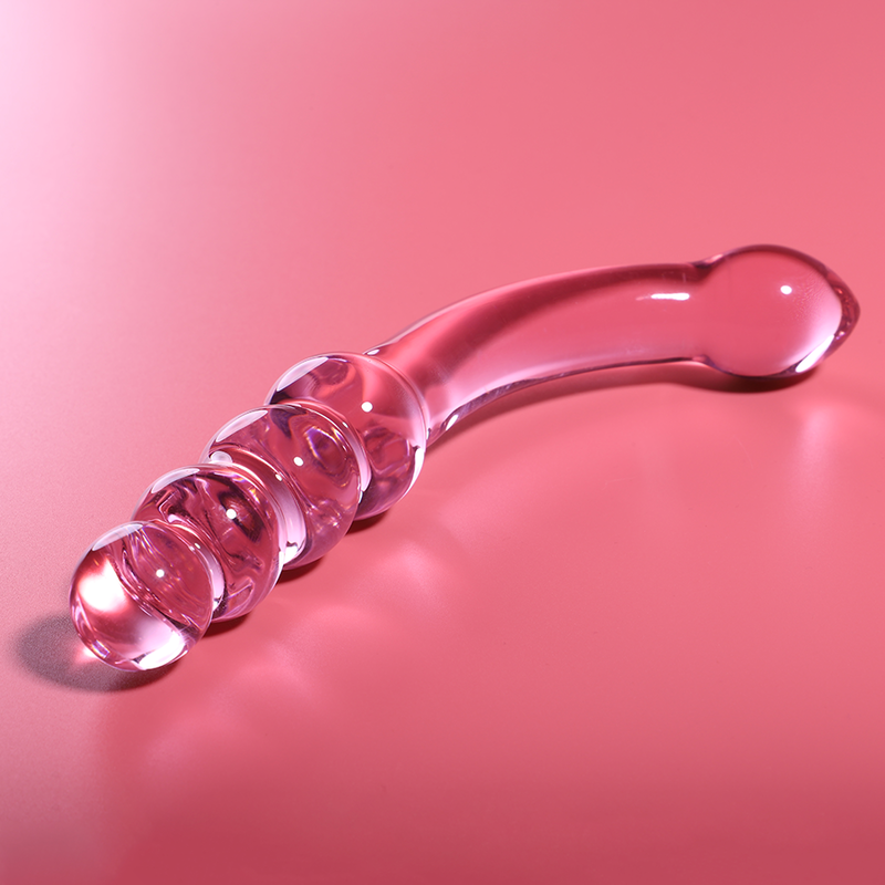 NEBULA SERIES BY IBIZA - MODEL 14 DILDO BOROSILICATE GLASS PINK 18.5 CM -O- 3 CM - NOCTURNA DESIRES