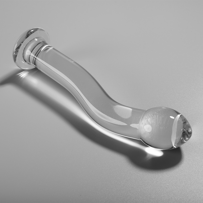 NEBULA SERIES BY IBIZA - MODEL 18 DILDO BOROSILICATE GLASS CLEAR 18.5 CM -O- 3.5 CM - NOCTURNA DESIRES