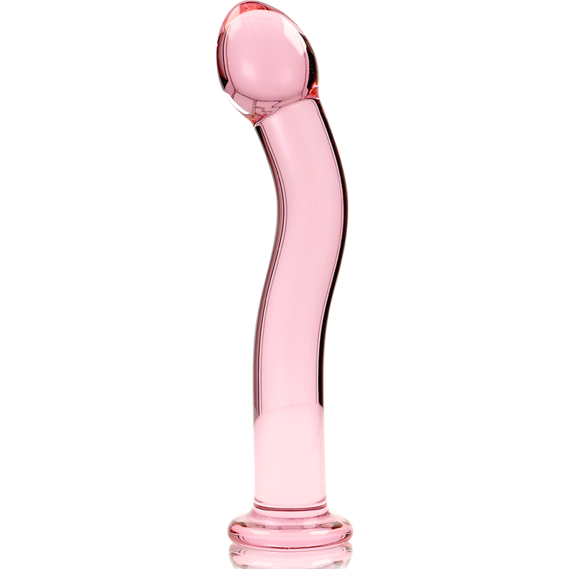 NEBULA SERIES BY IBIZA - MODEL 18 DILDO BOROSILICATE GLASS PINK 18.5 CM -O- 3.5 CM - NOCTURNA DESIRES