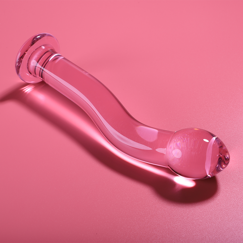 NEBULA SERIES BY IBIZA - MODEL 18 DILDO BOROSILICATE GLASS PINK 18.5 CM -O- 3.5 CM - NOCTURNA DESIRES