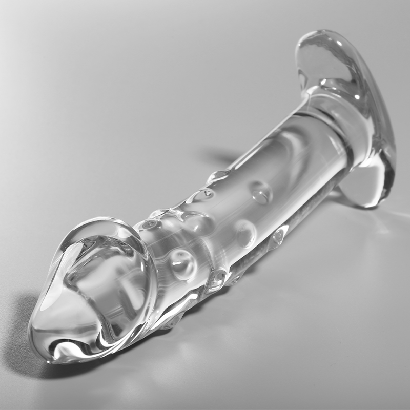 NEBULA SERIES BY IBIZA - MODEL 19 DILDO BOROSILICATE GLASS CLEAR 18.5 CM -O- 4 CM - NOCTURNA DESIRES