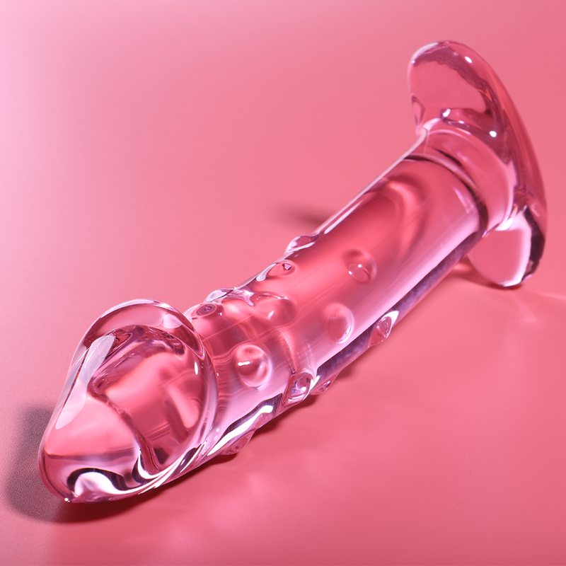 NEBULA SERIES BY IBIZA - MODEL 19 DILDO BOROSILICATE GLASS PINK 18.5 CM -O- 4 CM - NOCTURNA DESIRES