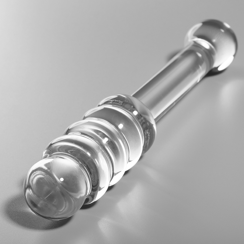 NEBULA SERIES BY IBIZA - MODEL 20 DILDO BOROSILICATE GLASS CLEAR 20.5 CM -O- 3 CM - NOCTURNA DESIRES