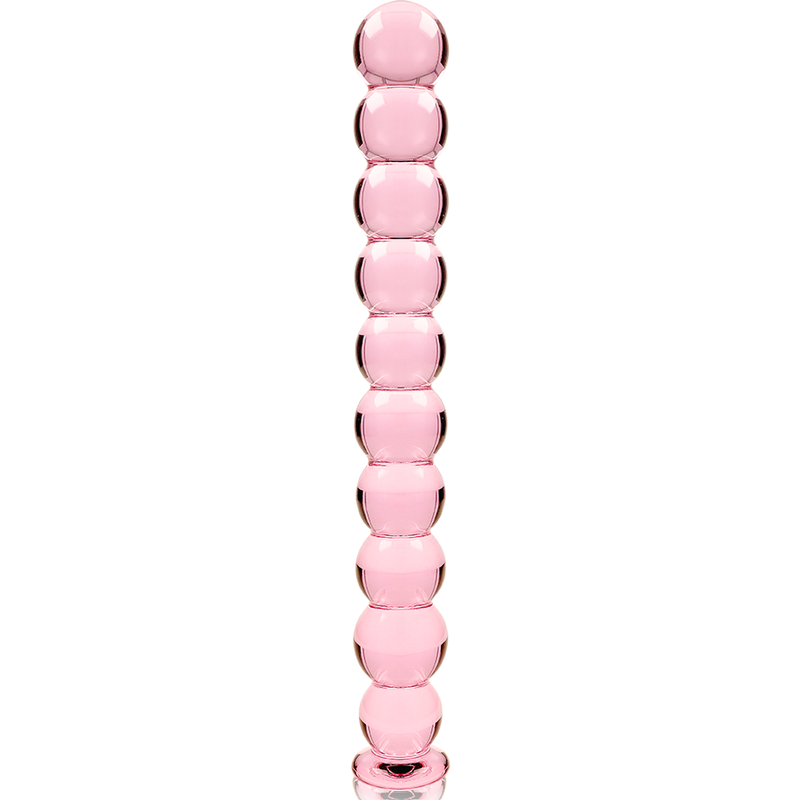 NEBULA SERIES BY IBIZA - MODEL 22 DILDO BOROSILICATE GLASS PINK 21.5 CM -O- 2.5 CM - NOCTURNA DESIRES