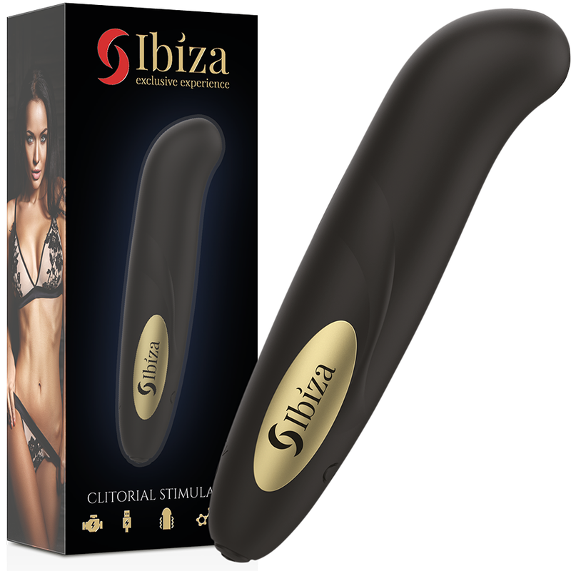 IBIZA - CLIT STIMULATOR USB CHARGER 10 VIBRATION MODES GOLDEN 13 X 2,9 - NOCTURNA DESIRES