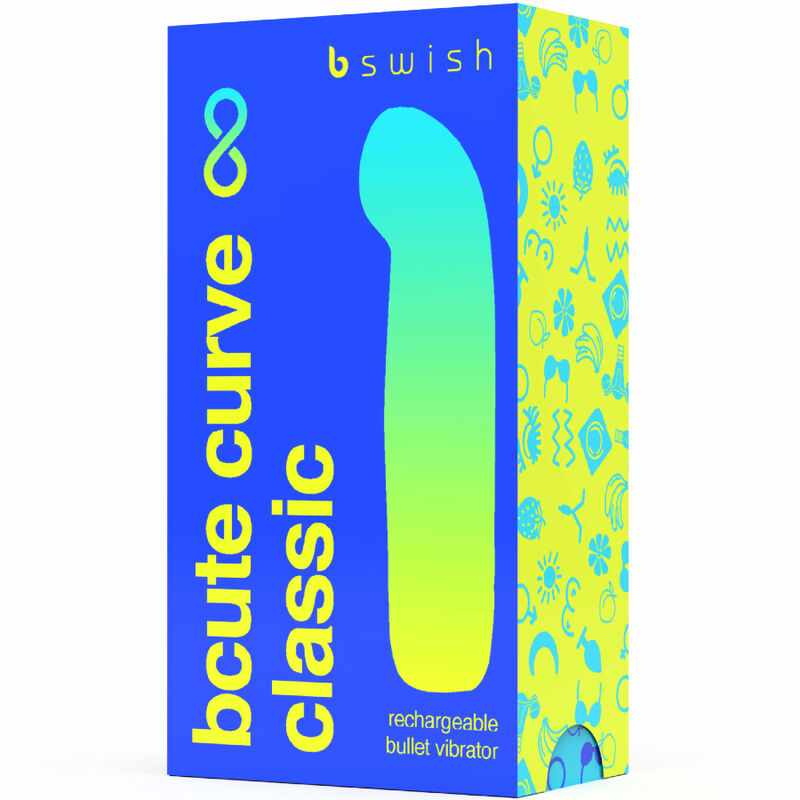 B SWISH - BCUTE CURVE INFINITE CLASSIC RECHARGEABLE VIBRATOR BLUE SILICONE - NOCTURNA DESIRES