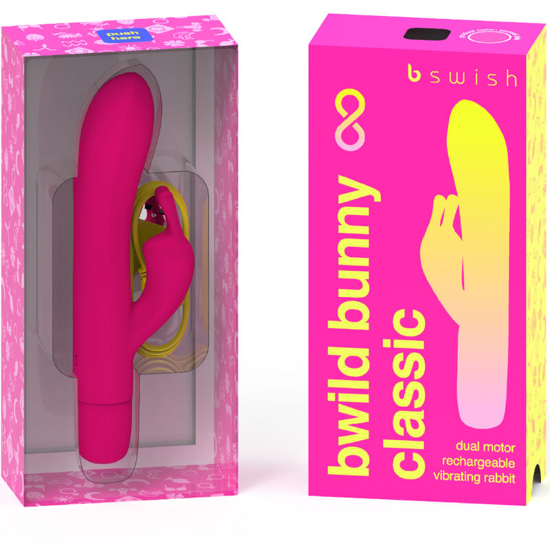 B SWISH - BWILD BUNNY INFINITE CLASSIC RECHARGEABLE VIBRATOR PINK SILICONE - NOCTURNA DESIRES