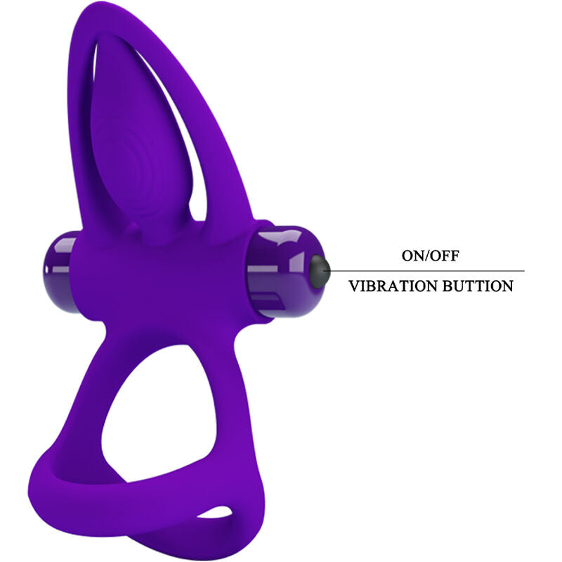 PRETTY LOVE - VIBRATOR RING 10 VIBRATIONS VIOLET SILICONE - NOCTURNA DESIRES
