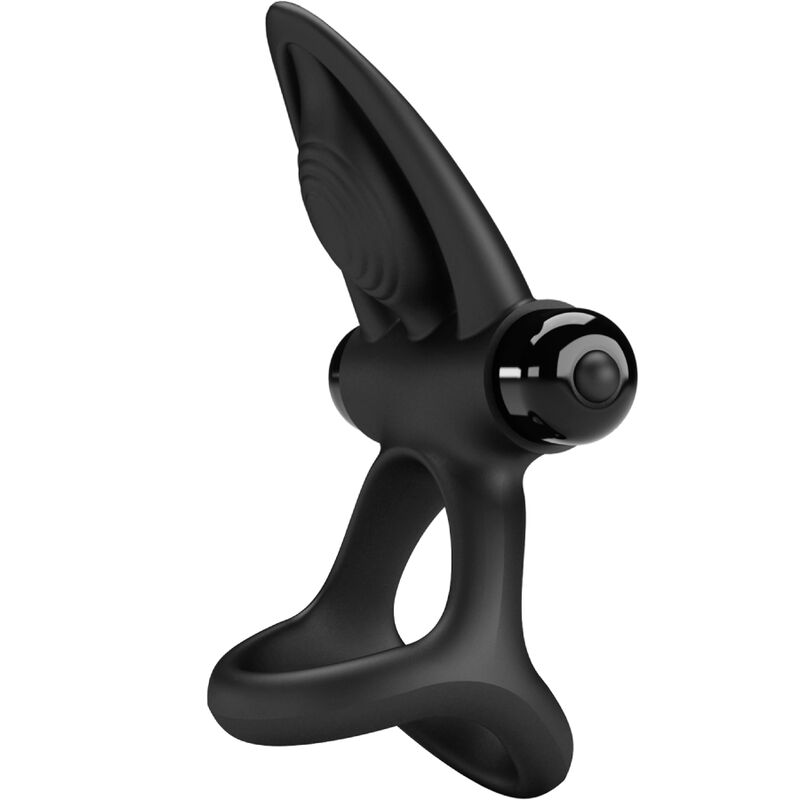 PRETTY LOVE - VIBRATING RING 10 VIBRATIONS BLACK SILICONE - NOCTURNA DESIRES