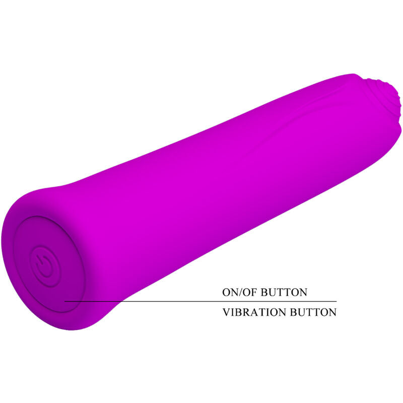 PRETTY LOVE - CURTIS MINI SUPER POWER VIBRATOR 12 VIOLET SILICONE VIBRATIONS - NOCTURNA DESIRES