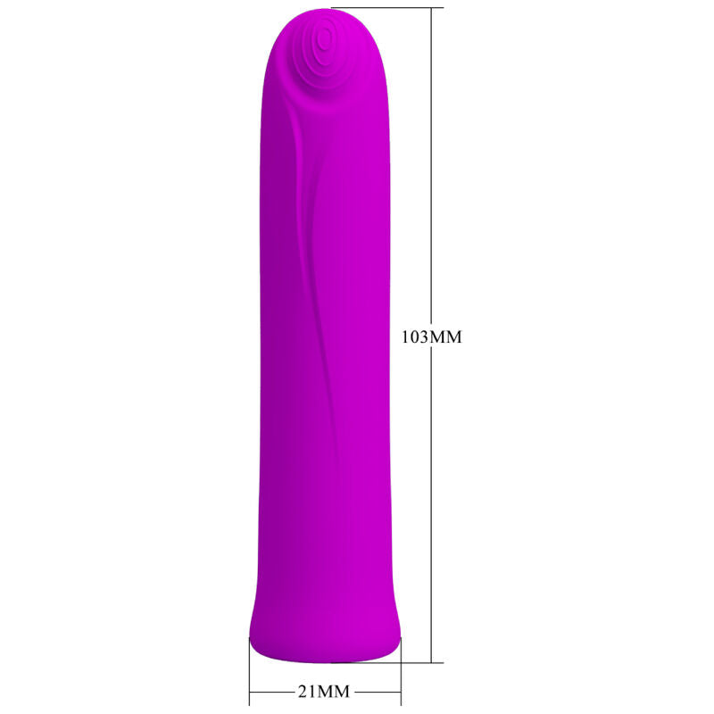 PRETTY LOVE - CURTIS MINI SUPER POWER VIBRATOR 12 VIOLET SILICONE VIBRATIONS - NOCTURNA DESIRES