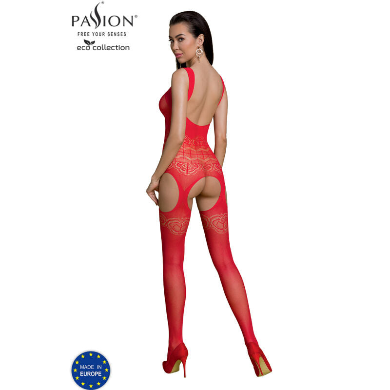 PASSION - ECO COLLECTION BODYSTOCKING ECO BS005 RED - NOCTURNA DESIRES