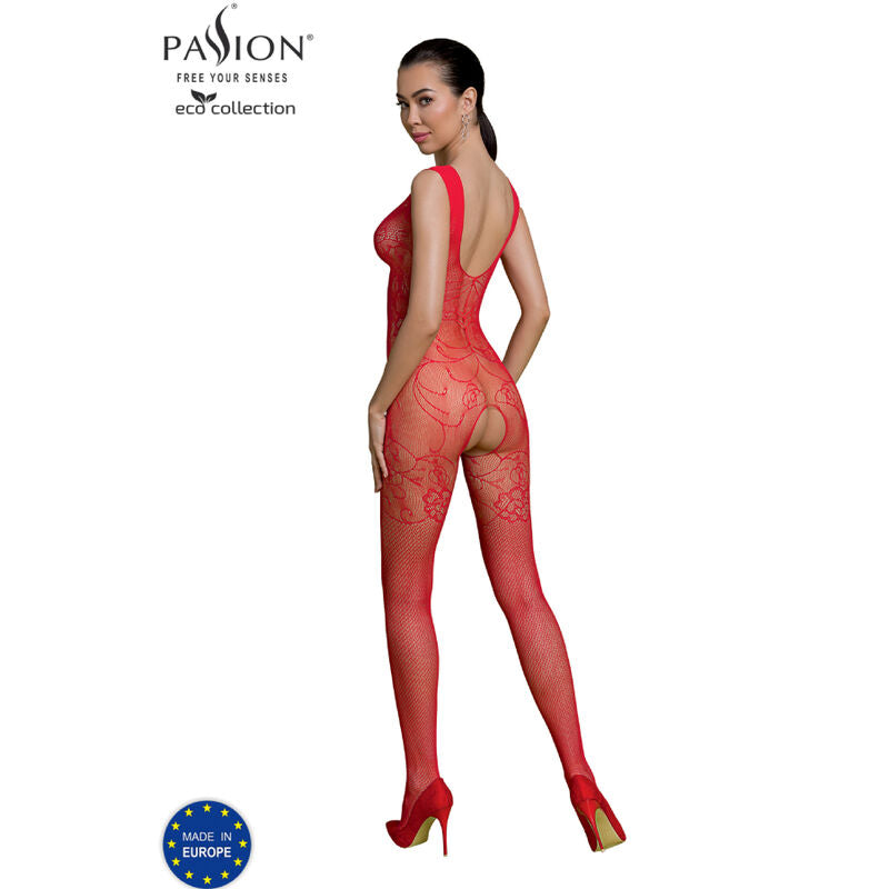 PASSION - ECO COLLECTION BODYSTOCKING ECO BS012 RED - NOCTURNA DESIRES