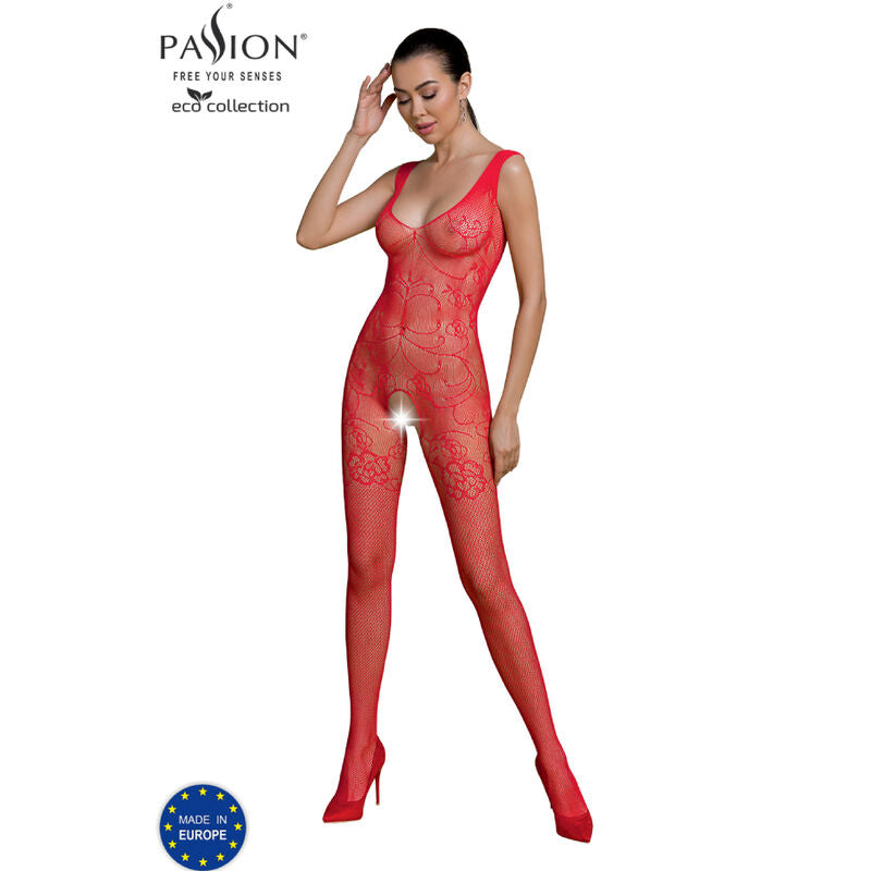 PASSION - ECO COLLECTION BODYSTOCKING ECO BS012 RED - NOCTURNA DESIRES