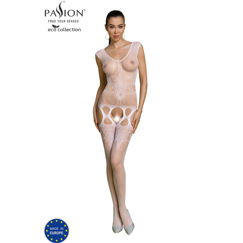 PASSION - ECO COLLECTION BODYSTOCKING ECO BS014 WHITE - NOCTURNA DESIRES