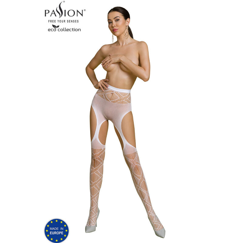 PASSION - ECO COLLECTION BODYSTOCKING ECO S005 WHITE - NOCTURNA DESIRES