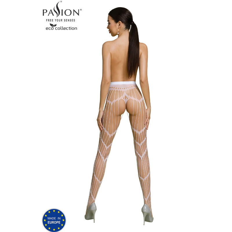 PASSION - ECO COLLECTION BODYSTOCKING ECO S006 WHITE - NOCTURNA DESIRES