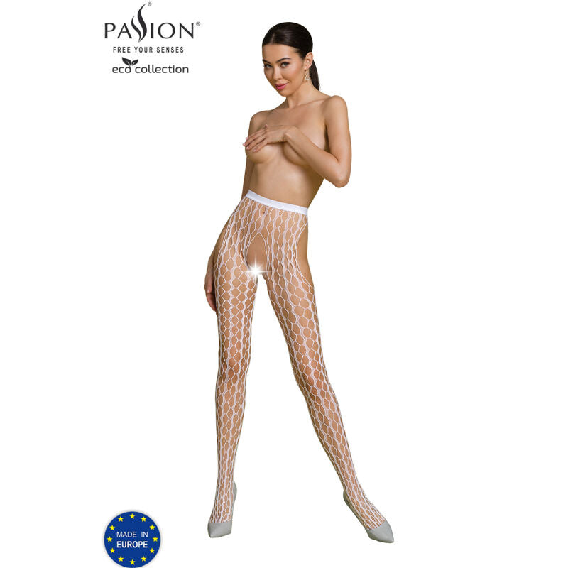 PASSION - ECO COLLECTION BODYSTOCKING ECO S007 WHITE - NOCTURNA DESIRES