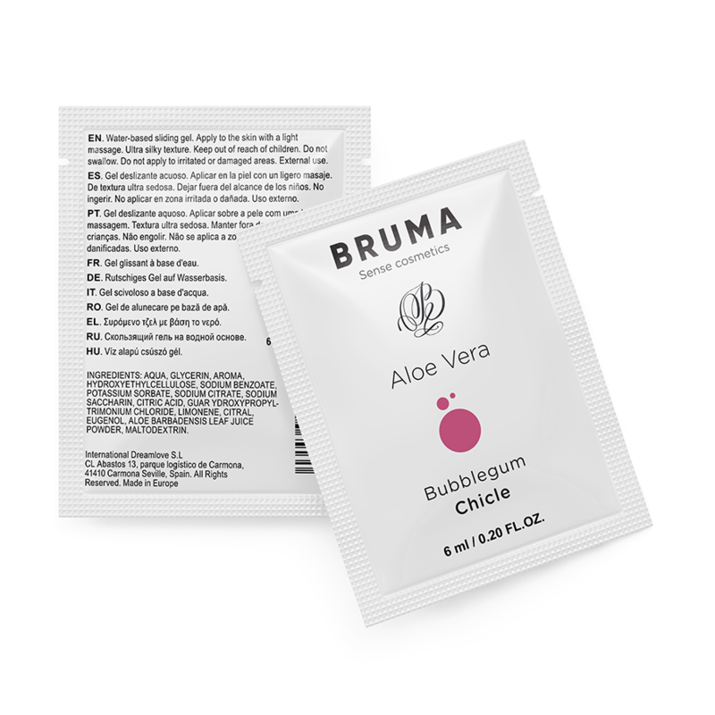 BRUMA - ALOE VERA SLIDING GEL BUBBLEGUM FLAVOR 6 ML - NOCTURNA DESIRES