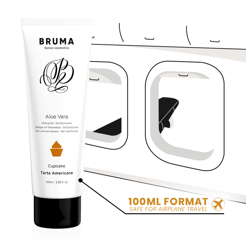 BRUMA - ALOE VERA SLIDING GEL CUPCAKE FLAVOR 100 ML - NOCTURNA DESIRES