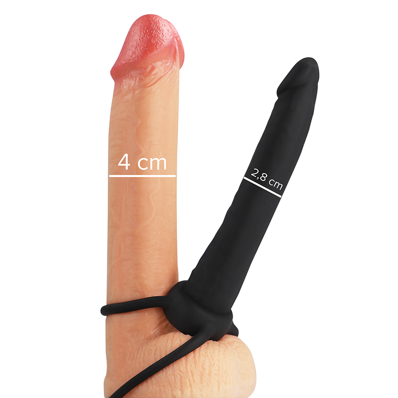 MYTHOLOGY - COBI ONYX ANAL DILDO WITH COCK AND TESTICLE RING 13 SILICONE CM - NOCTURNA DESIRES