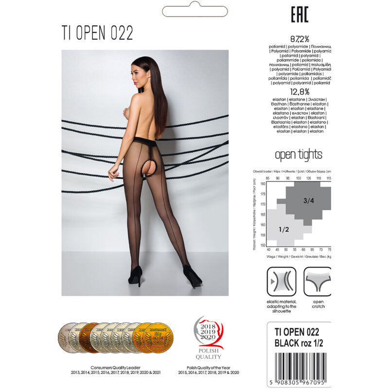 PASSION - TIOPEN 022 BLACK TIGHTS 1/2 20 DEN - NOCTURNA DESIRES