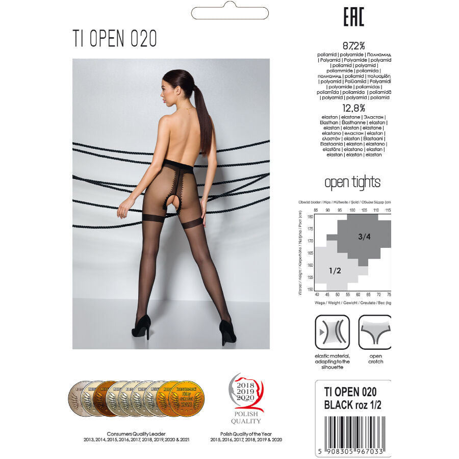 PASSION - TIOPEN 020 BLACK TIGHTS 3/4 20 DEN - NOCTURNA DESIRES