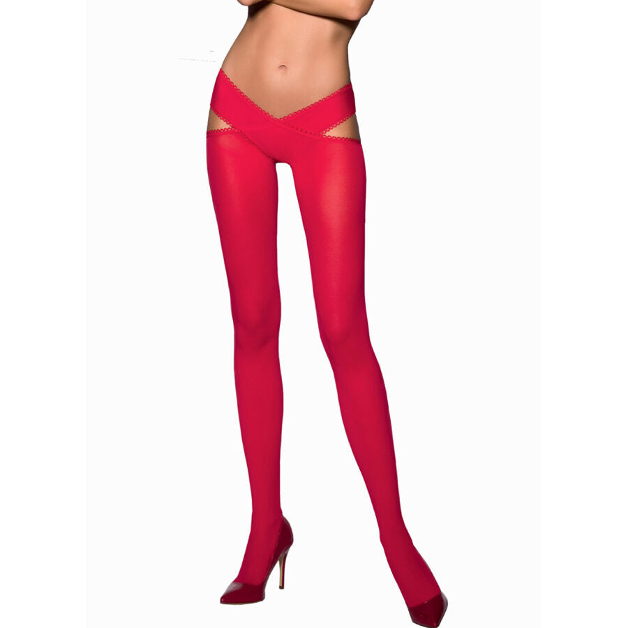 PASSION - TIOPEN 005 RED TIGHTS 1/2 60 DEN - NOCTURNA DESIRES