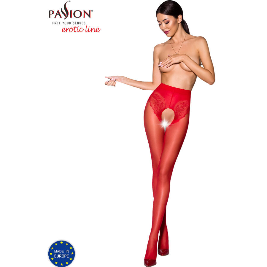 PASSION - TIOPEN 006 RED TIGHTS 3/4 30 DEN - NOCTURNA DESIRES