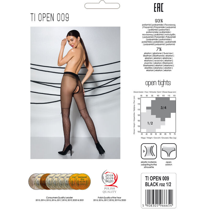 PASSION - TIOPEN 009 BLACK TIGHTS 1/2 20 DEN - NOCTURNA DESIRES