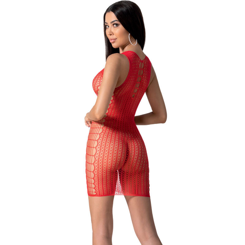 PASSION - BS097 RED BODYSTOCKING ONE SIZE - NOCTURNA DESIRES
