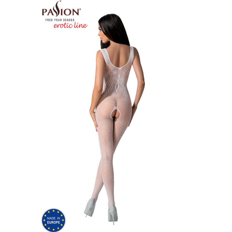 PASSION - BS098 WHITE BODYSTOCKING ONE SIZE - NOCTURNA DESIRES