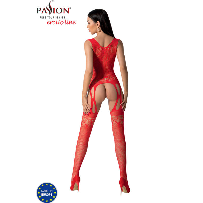 PASSION - BS099 RED BODYSTOCKING ONE SIZE - NOCTURNA DESIRES