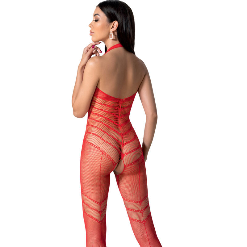 PASSION - BS100 BODYSTOCKING RED ONE SIZE - NOCTURNA DESIRES