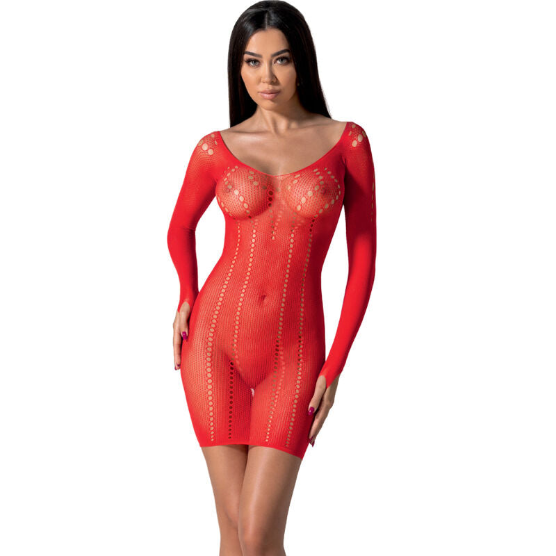 PASSION - BS101 RED BODYSTOCKING ONE SIZE - NOCTURNA DESIRES