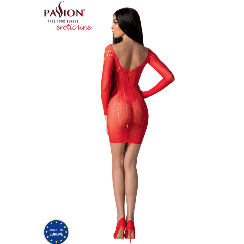 PASSION - BS101 RED BODYSTOCKING ONE SIZE - NOCTURNA DESIRES