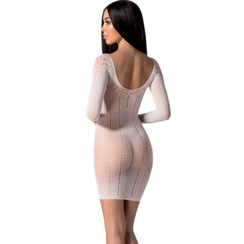 PASSION - BS101 WHITE BODYSTOCKING ONE SIZE - NOCTURNA DESIRES