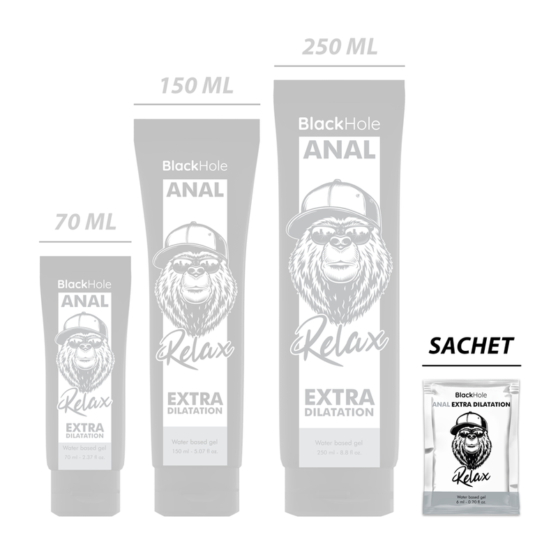 BLACK HOLE - WATER BASED GEL EXTRA DILATATION 6 ML SINGLE DOSE - NOCTURNA DESIRES