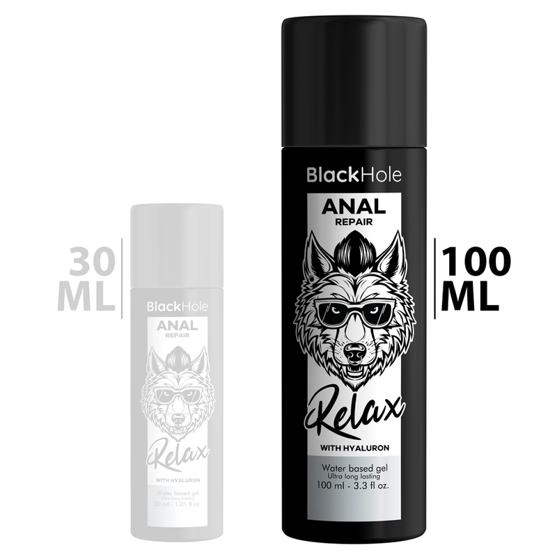 BLACK HOLE - ANAL REPAIR WATER BASED RELAX WITH HYALURON 100 ML - NOCTURNA DESIRES
