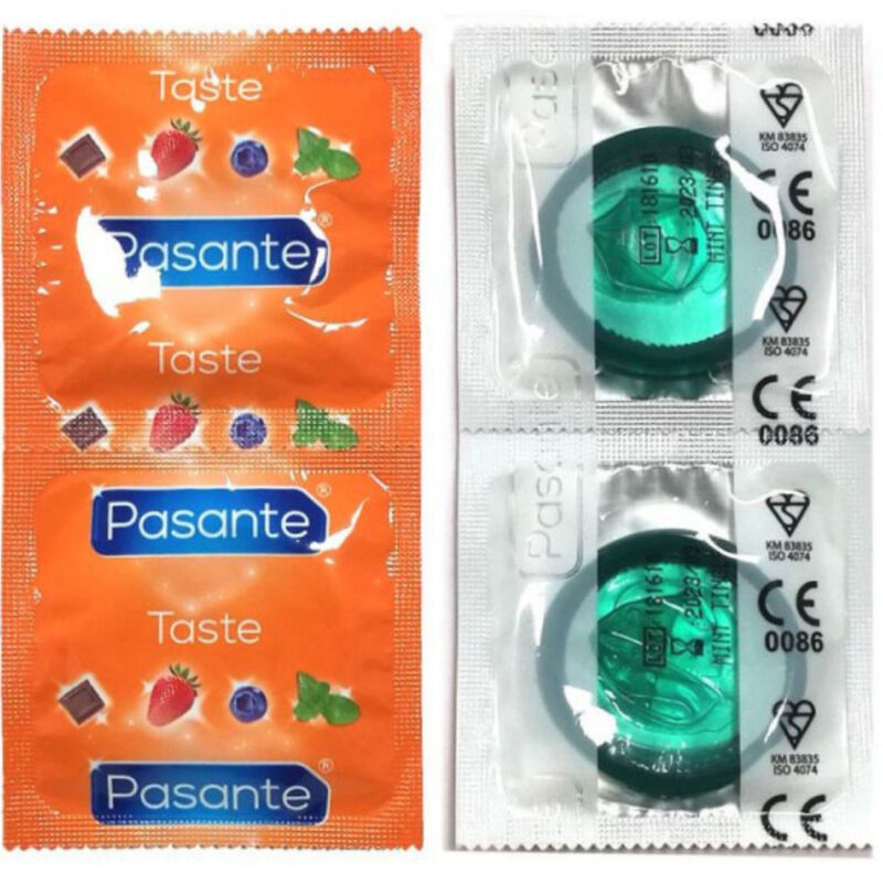 PASANTE - CONDOMS FLAVOR MINT BAG 144 UNITS - NOCTURNA DESIRES