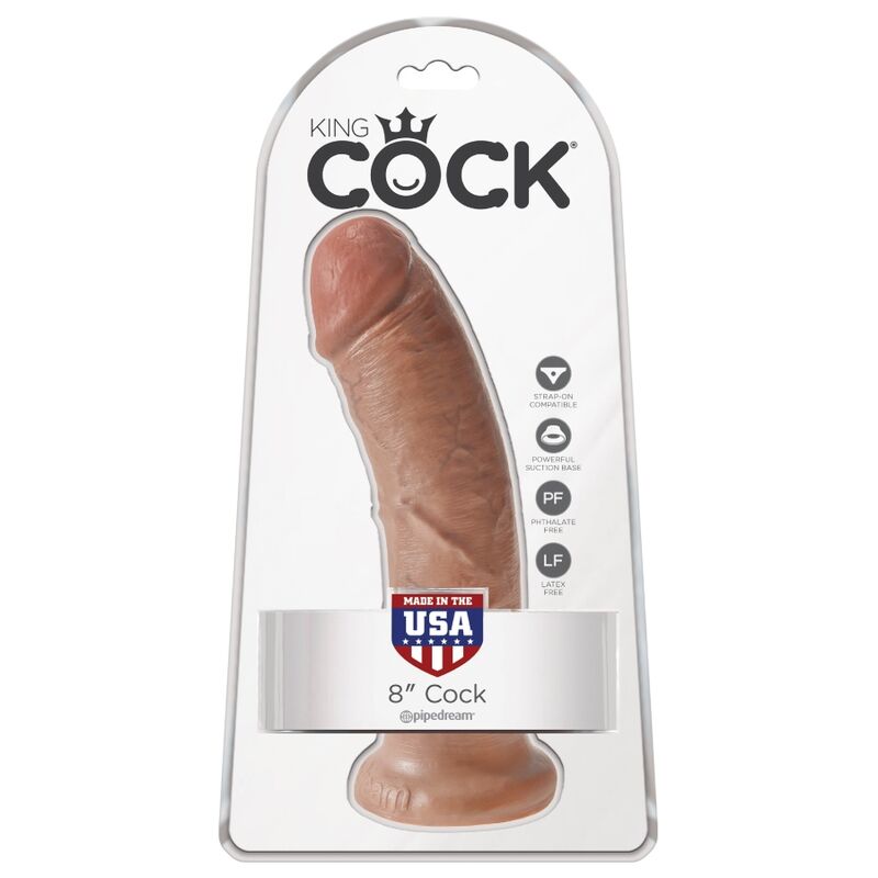 KING COCK - REALISTIC PENIS 19.5 CM CARAMEL - NOCTURNA DESIRES