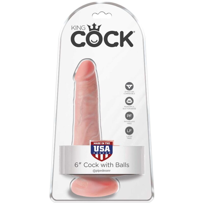 KING COCK - REALISTIC PENIS WITH BALLS 13.5 CM LIGHT - NOCTURNA DESIRES