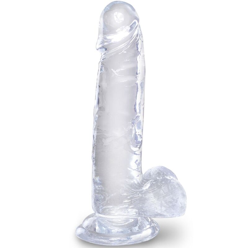 KING COCK - CLEAR REALISTIC PENIS WITH BALLS 15.2 CM TRANSPARENT - NOCTURNA DESIRES