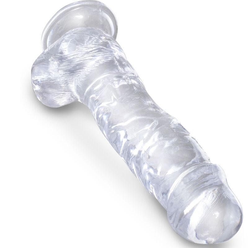 KING COCK - CLEAR REALISTIC PENIS WITH BALLS 16.5 CM TRANSPARENT - NOCTURNA DESIRES