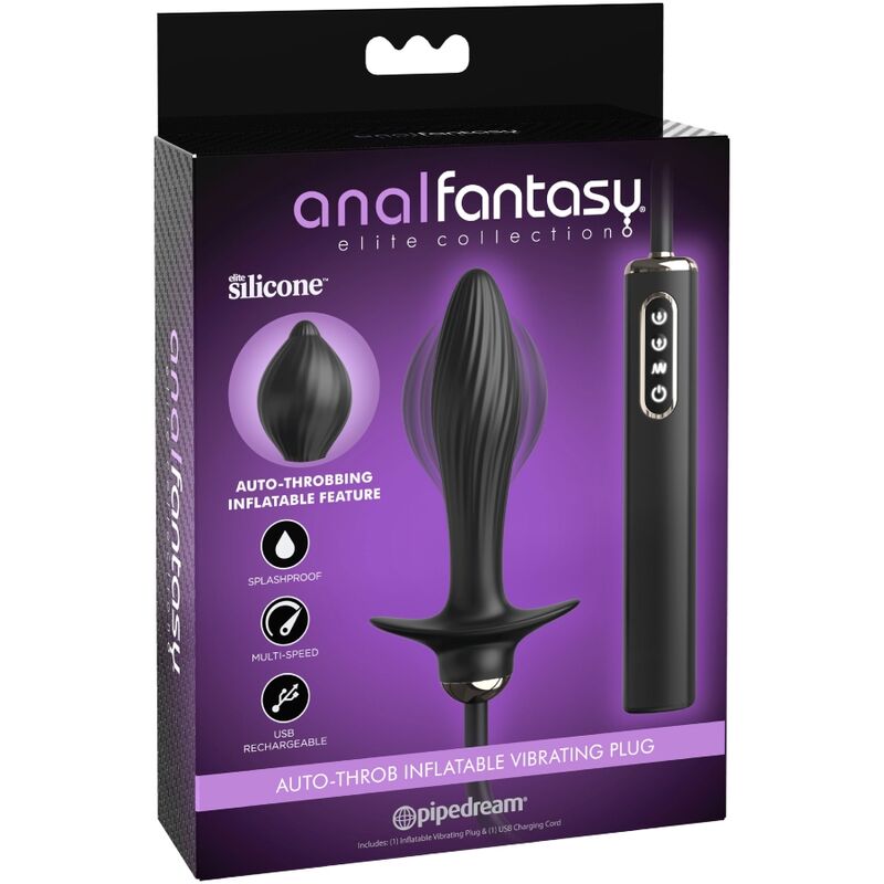 ANAL FANTASY ELITE COLLECTION - INFLATABLE PLUG & AUTO-THROB VIBRATOR - NOCTURNA DESIRES