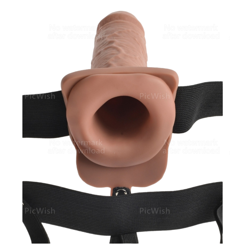 FETISH FANTASY SERIES - ADJUSTABLE HARNESS REALISTIC PENIS WITH BALLS RECHARGEABLE AND VIBRATOR 17.8 CM - NOCTURNA DESIRES