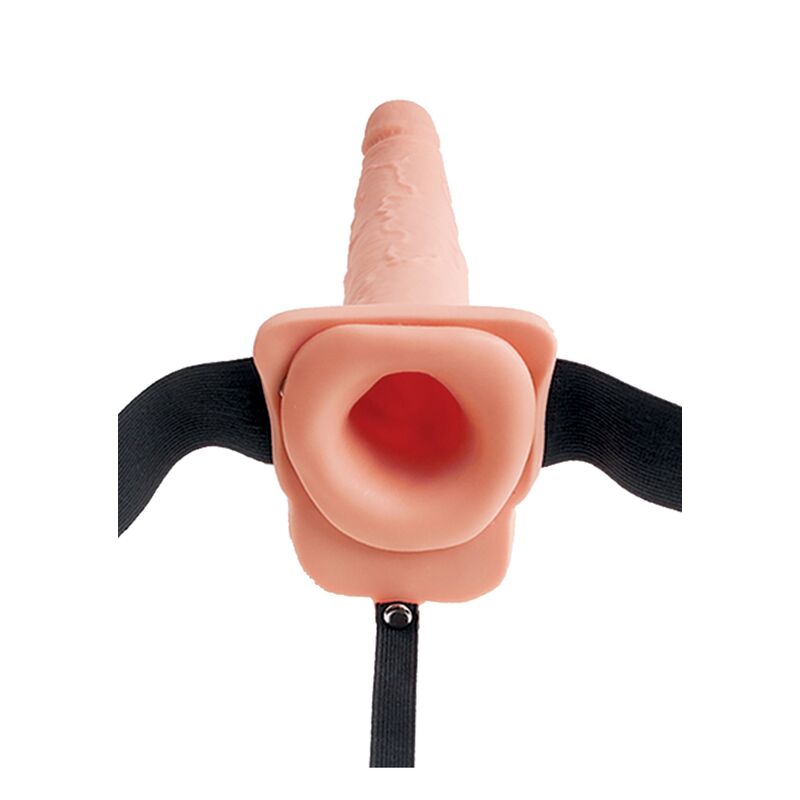 FETISH FANTASY SERIES - ADJUSTABLE HARNESS REALISTIC PENIS WITH BALLS SQUIRTING 19 CM - NOCTURNA DESIRES