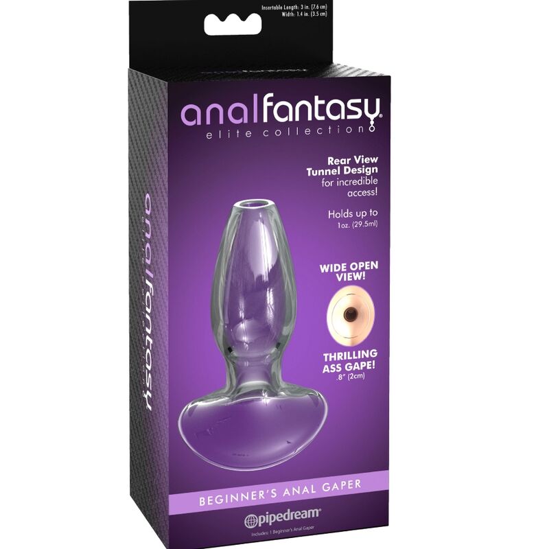 ANAL FANTASY ELITE COLLECTION - ANAL GAPER DILATOR FOR BEGINNERS CRYSTAL SIZE S - NOCTURNA DESIRES